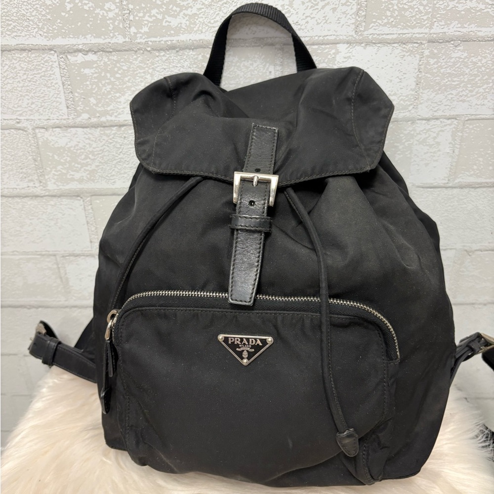 Prada Black Nylon Rucksack Backpack